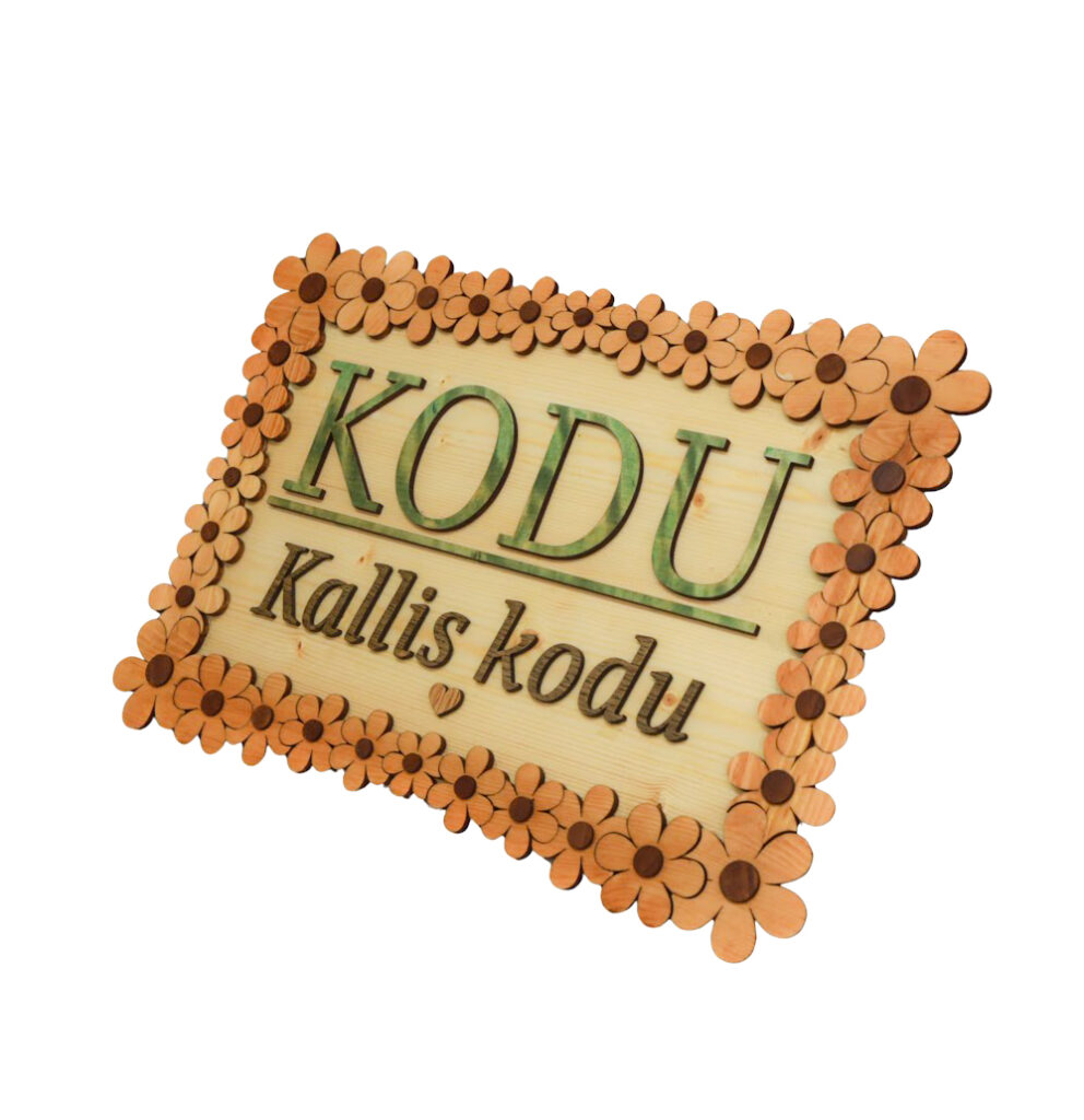 Puidust kodu silt